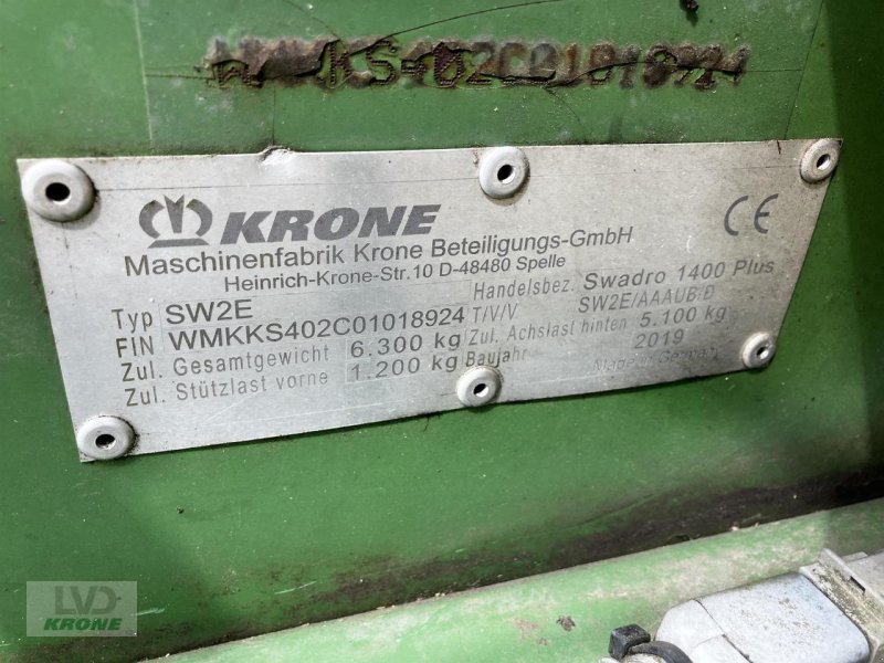 Schwader of the type Krone Swadro 1400 Plus, Gebrauchtmaschine in Spelle (Picture 12)