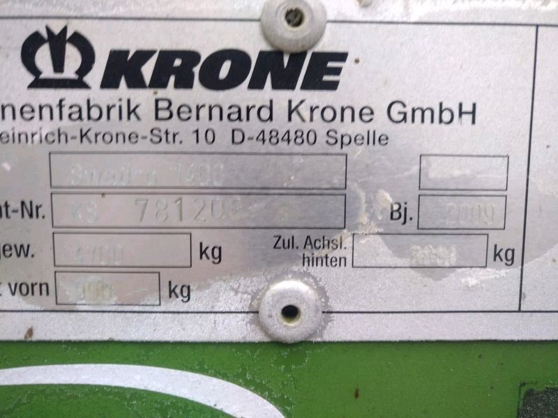 Schwader of the type Krone Swadro 1400, Gebrauchtmaschine in Liebenwalde (Picture 20)