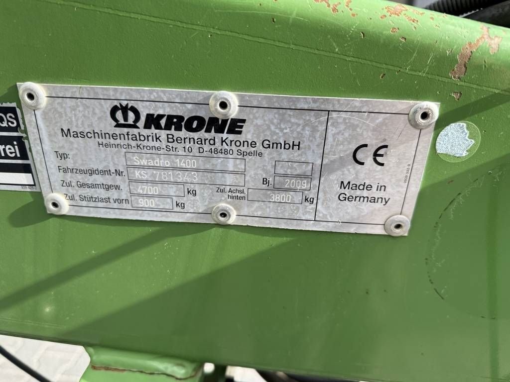 Schwader del tipo Krone Swadro 1400, Gebrauchtmaschine en Luttenberg (Imagen 10)