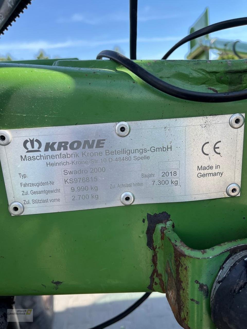 Schwader типа Krone Swadro 2000, Gebrauchtmaschine в Schora (Фотография 20)