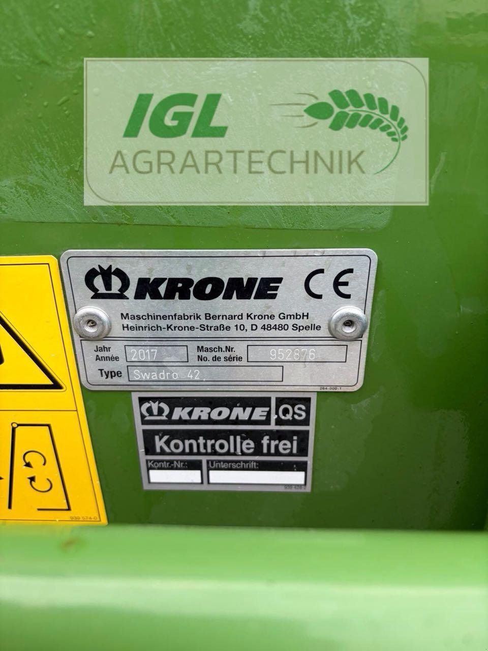 Schwader of the type Krone Swadro 42, Gebrauchtmaschine in Nabburg (Picture 5)