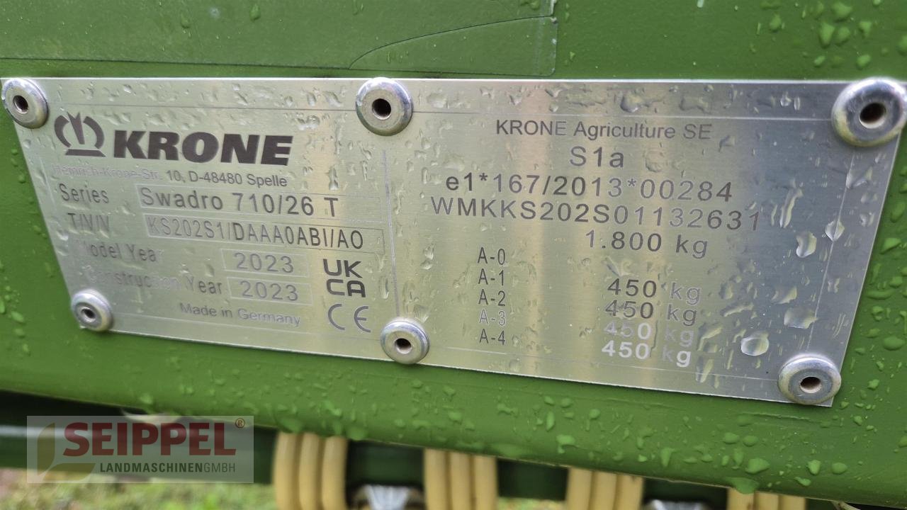 Schwader of the type Krone SWADRO 710/26 T, Neumaschine in Groß-Umstadt (Picture 3)