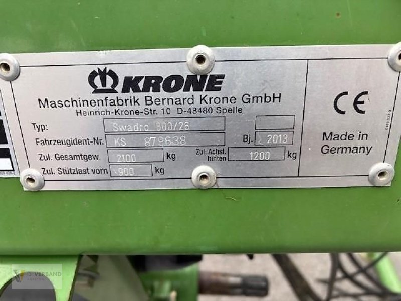 Schwader of the type Krone Swadro 800/26, Gebrauchtmaschine in Colmar-Berg (Picture 7)