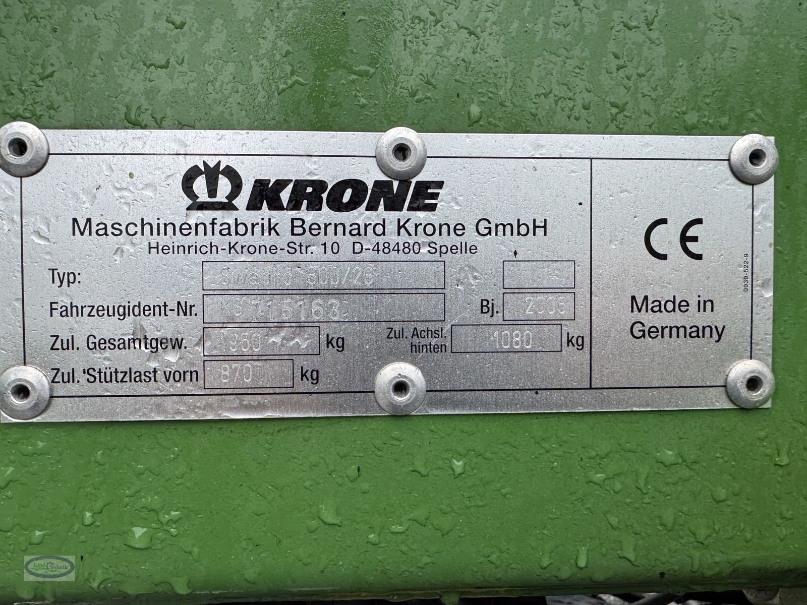 Schwader typu Krone SWADRO 800/26, Gebrauchtmaschine v Münzkirchen (Obrázek 10)