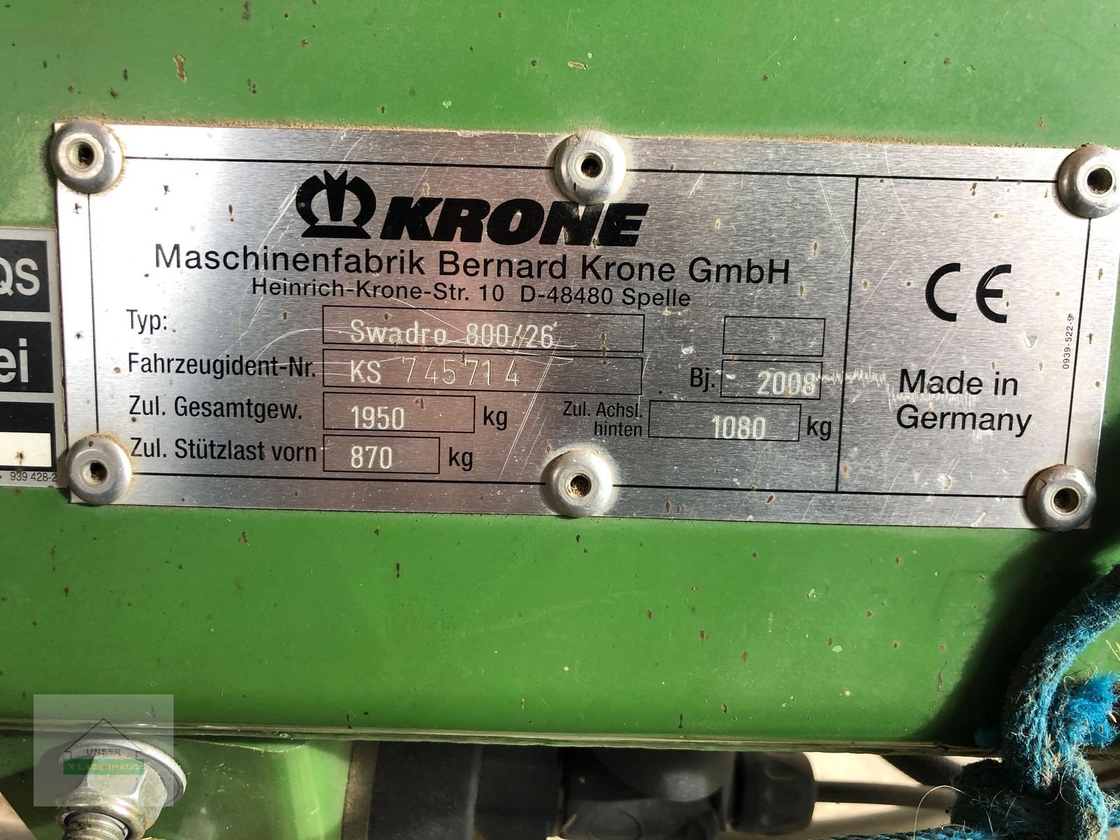 Schwader van het type Krone Swadro 800/26, Gebrauchtmaschine in Ottensheim (Foto 4)