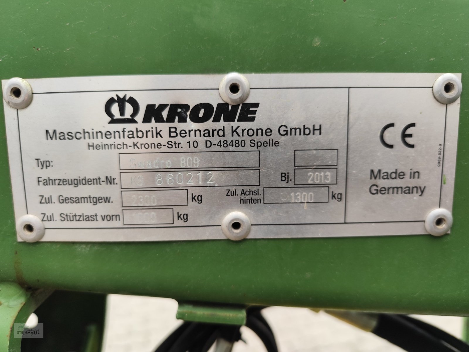 Schwader типа Krone Swadro 809, Gebrauchtmaschine в Petting (Фотография 7)