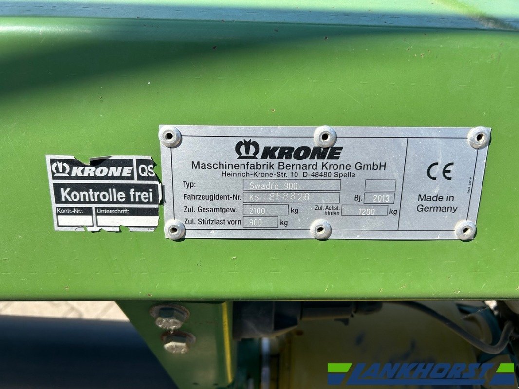 Schwader типа Krone SWADRO 900, Gebrauchtmaschine в Emsbüren (Фотография 13)