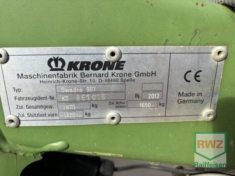 Schwader типа Krone Swadro 907, Gebrauchtmaschine в Wipperfürth (Фотография 3)