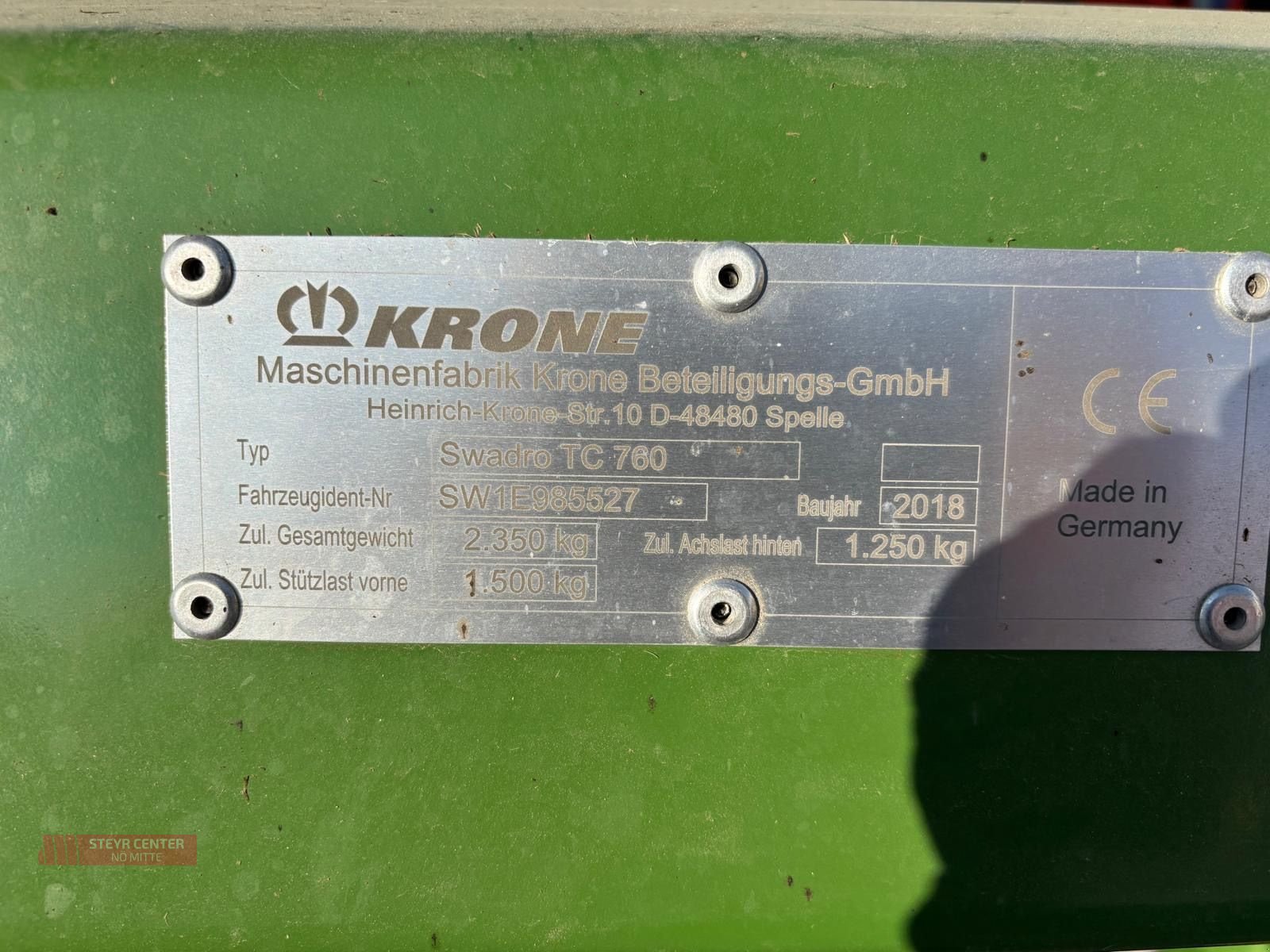 Schwader типа Krone Swadro TC 760, Gebrauchtmaschine в St. Pölten (Фотография 5)