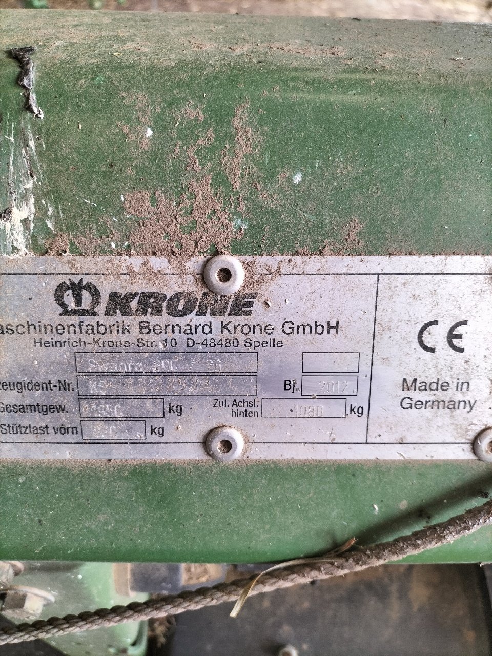 Schwader typu Krone Swadro TC 800/26, Gebrauchtmaschine v VARZY (Obrázek 7)