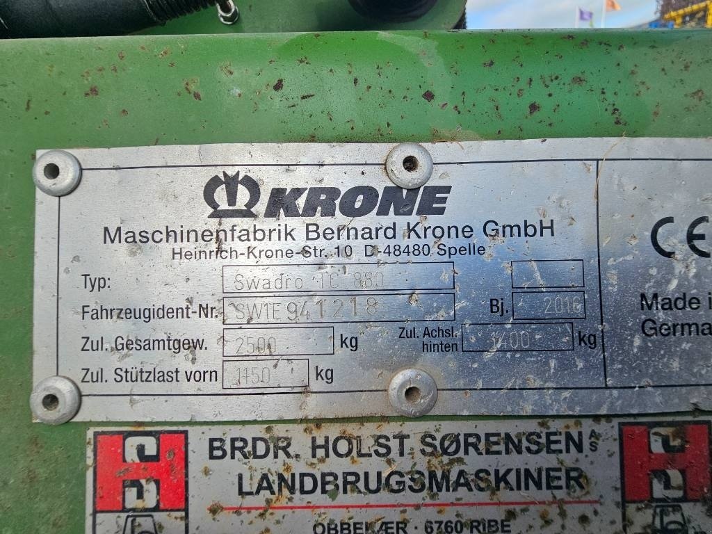 Schwader του τύπου Krone Swadro TC 880 Plus, Gebrauchtmaschine σε Ringe (Φωτογραφία 11)