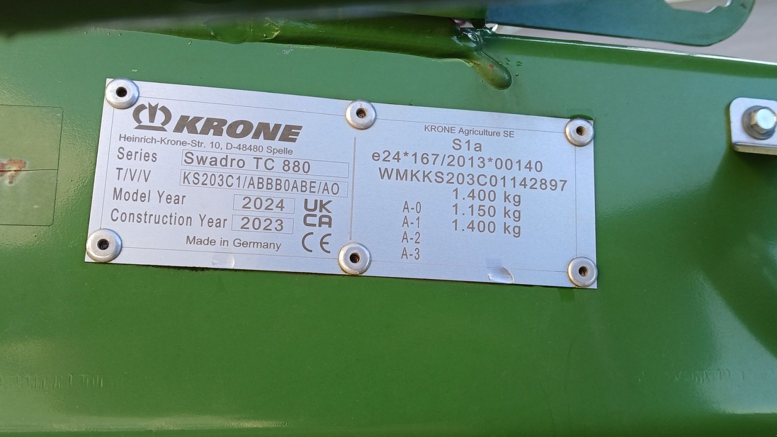 Schwader του τύπου Krone Swadro TC 880, Gebrauchtmaschine σε Horsens (Φωτογραφία 12)