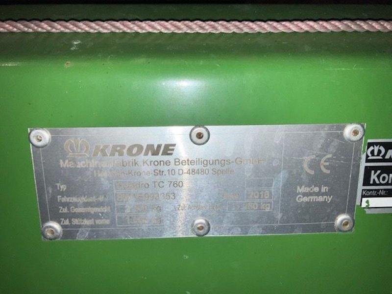 Schwader van het type Krone swadro tc760 plus, Gebrauchtmaschine in Wierden (Foto 2)