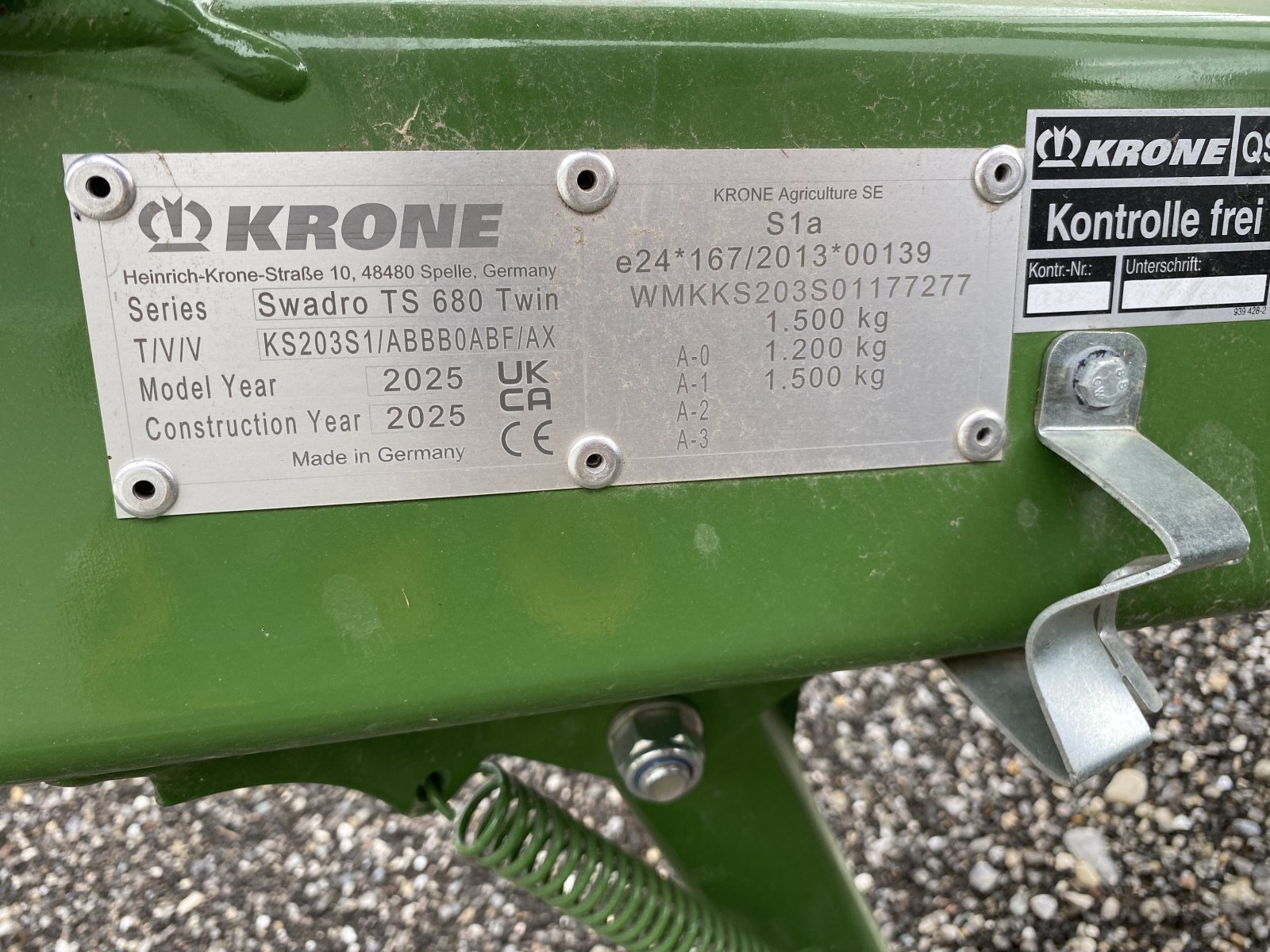 Schwader Türe ait Krone Swadro TS 680 Twin, Neumaschine içinde Griesstätt (resim 3)