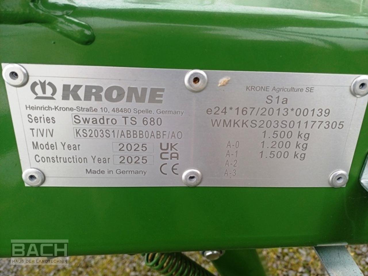 Schwader of the type Krone SWADRO TS 680, Neumaschine in Boxberg-Seehof (Picture 6)