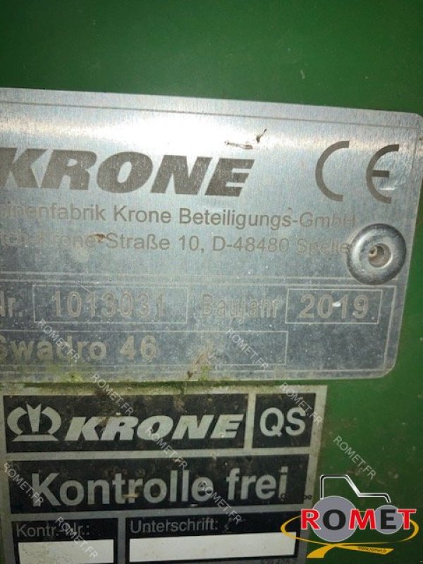 Schwader типа Krone SWADRO46, Gebrauchtmaschine в Gennes sur glaize (Фотография 3)