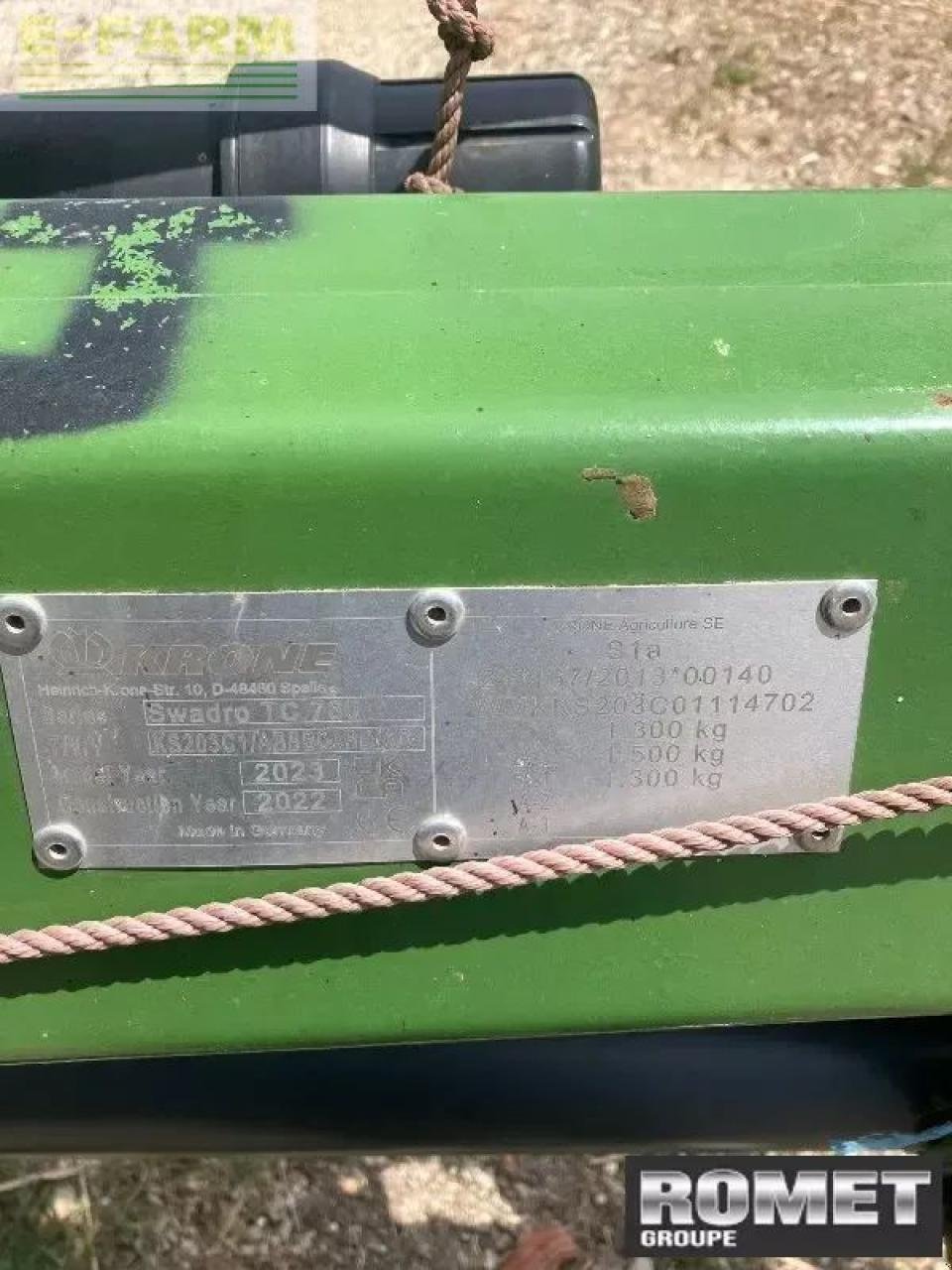 Schwader типа Krone swtc 760, Gebrauchtmaschine в GENNES-SUR-GLAIZE (Фотография 3)