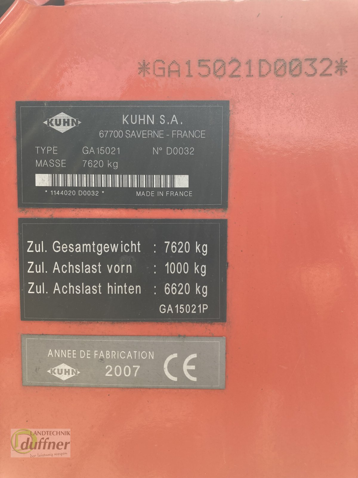 Schwader a típus Kuhn GA 15021, Gebrauchtmaschine ekkor: Hohentengen (Kép 8)