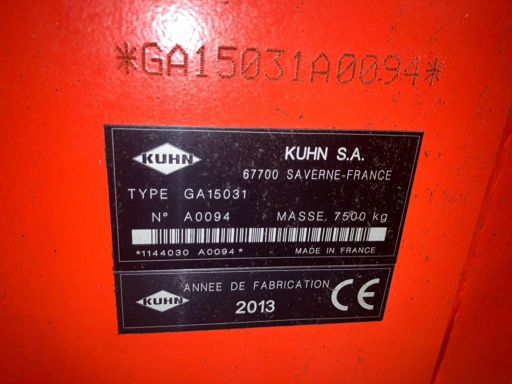 Schwader of the type Kuhn GA 15031, Gebrauchtmaschine in Hinnerup (Picture 15)