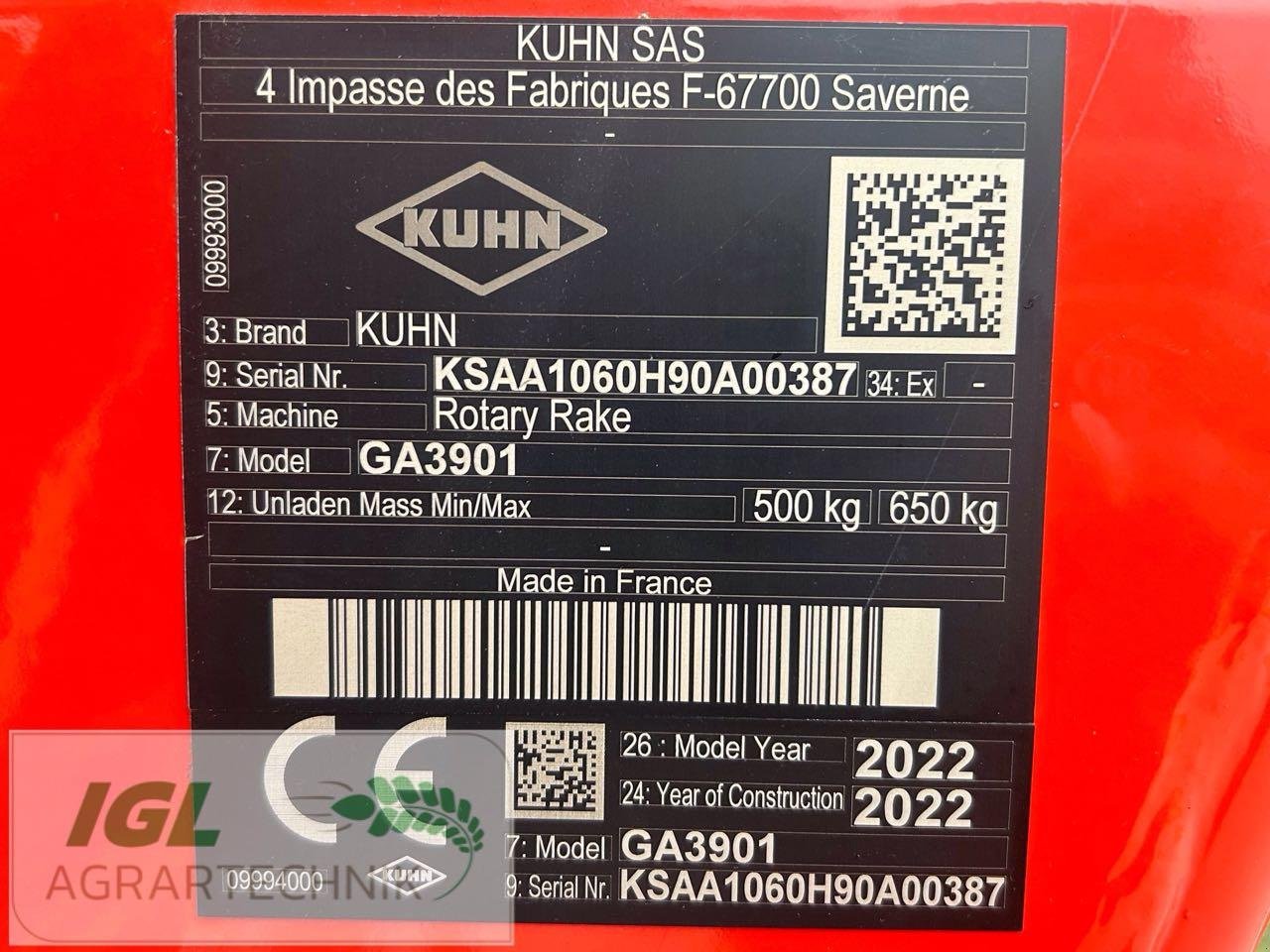 Schwader tipa Kuhn GA 3901, Gebrauchtmaschine u Nabburg (Slika 11)