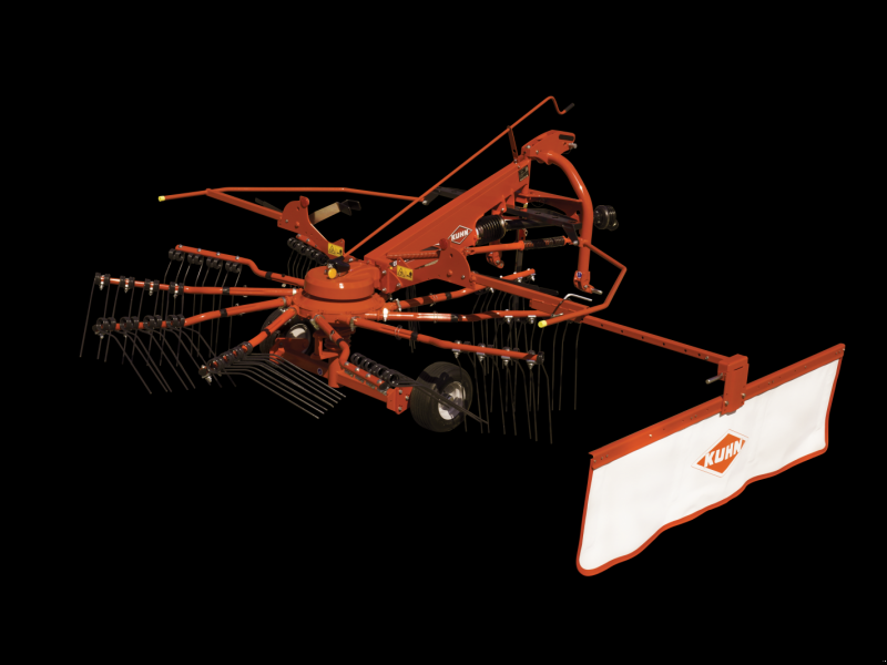 Schwader des Typs Kuhn GA 3901, Neumaschine in Flörsbachtal (Bild 1)