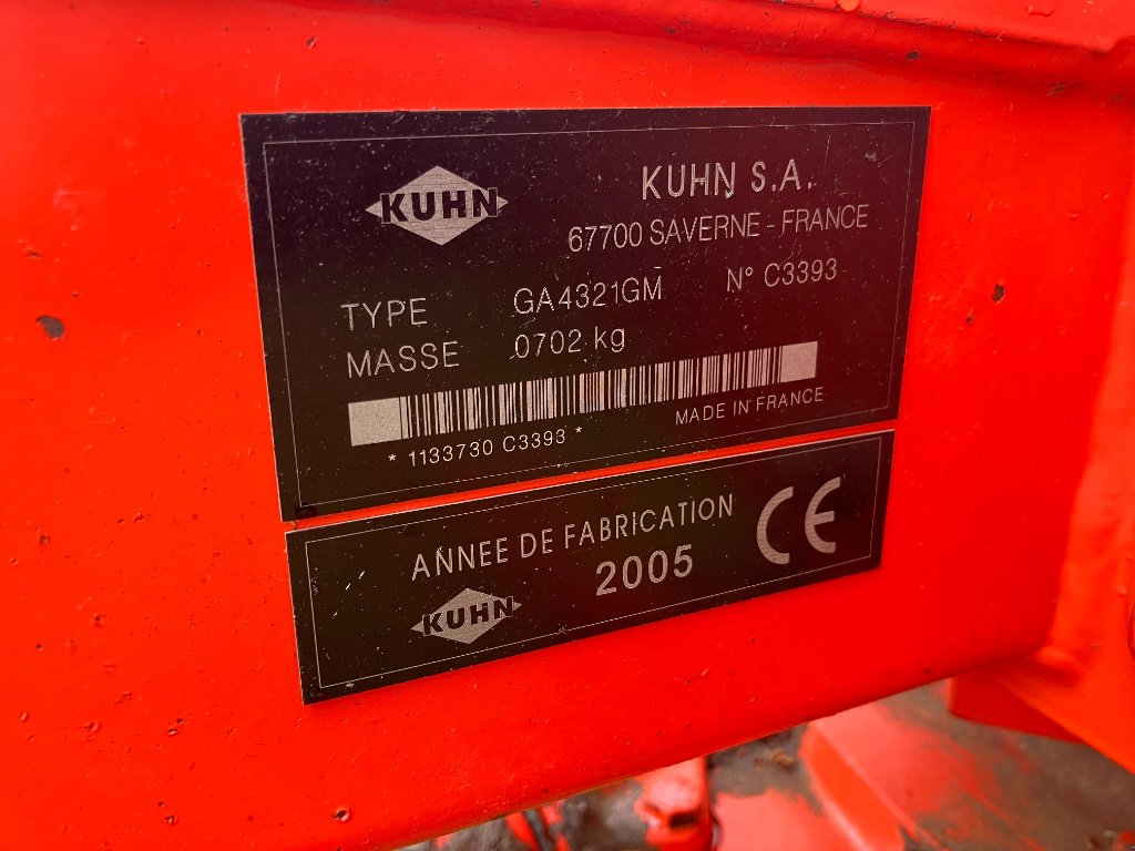 Schwader του τύπου Kuhn Ga 4321 GM, Gebrauchtmaschine σε MORLHON LE HAUT (Φωτογραφία 11)