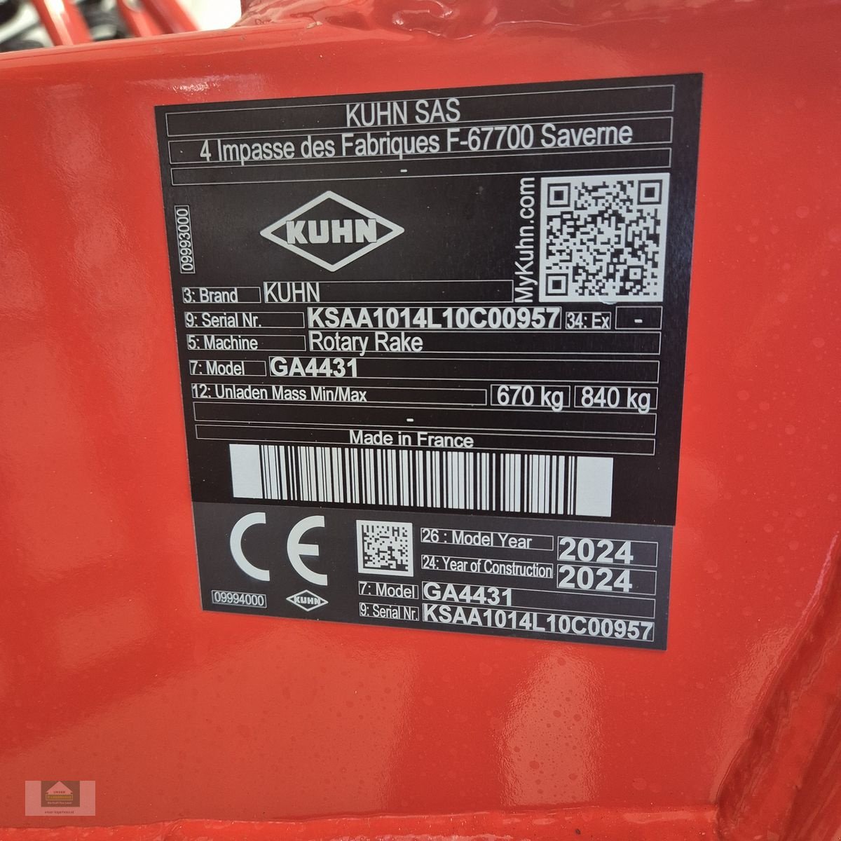 Schwader typu Kuhn GA 4431, Neumaschine v Klagenfurt (Obrázek 4)