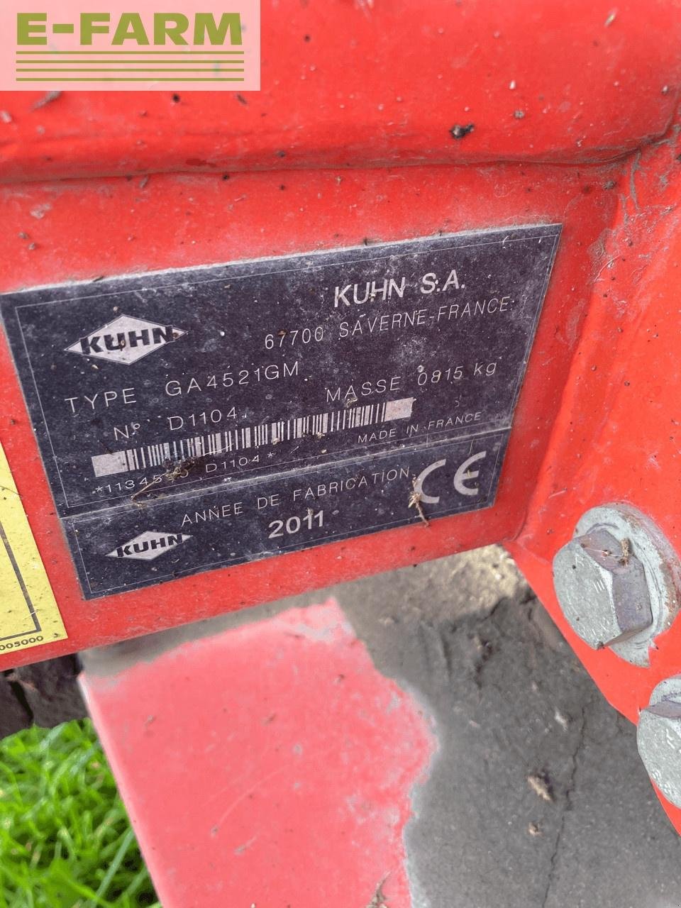 Schwader Türe ait Kuhn ga 4521 gm, Gebrauchtmaschine içinde ARNAGE (resim 7)