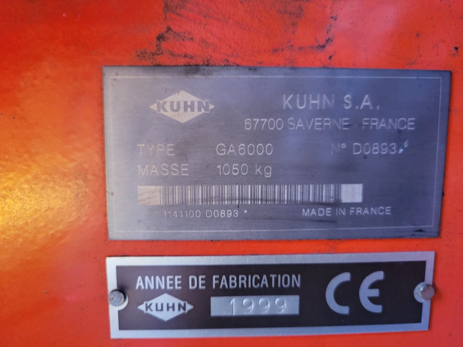Schwader tip Kuhn GA 6000, Gebrauchtmaschine in Rot an der Rot (Poză 2)