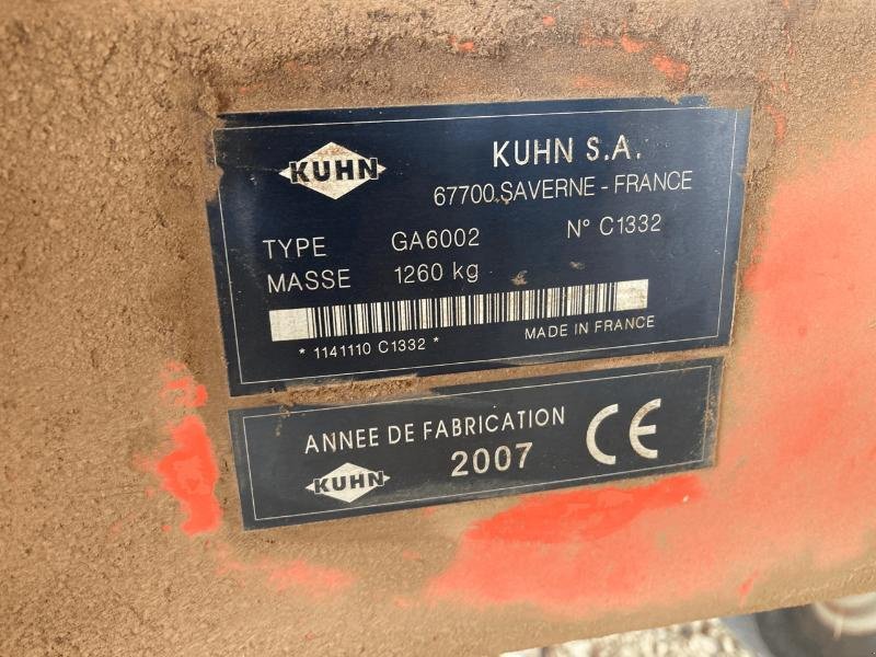 Schwader tipa Kuhn GA 6002, Gebrauchtmaschine u Levier (Slika 4)