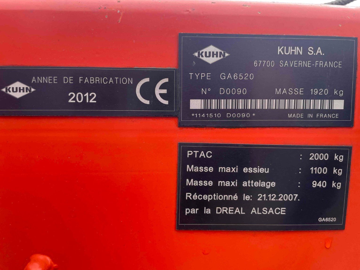 Schwader типа Kuhn GA 6520, Gebrauchtmaschine в SAINT CLAIR SUR ELLE (Фотография 8)