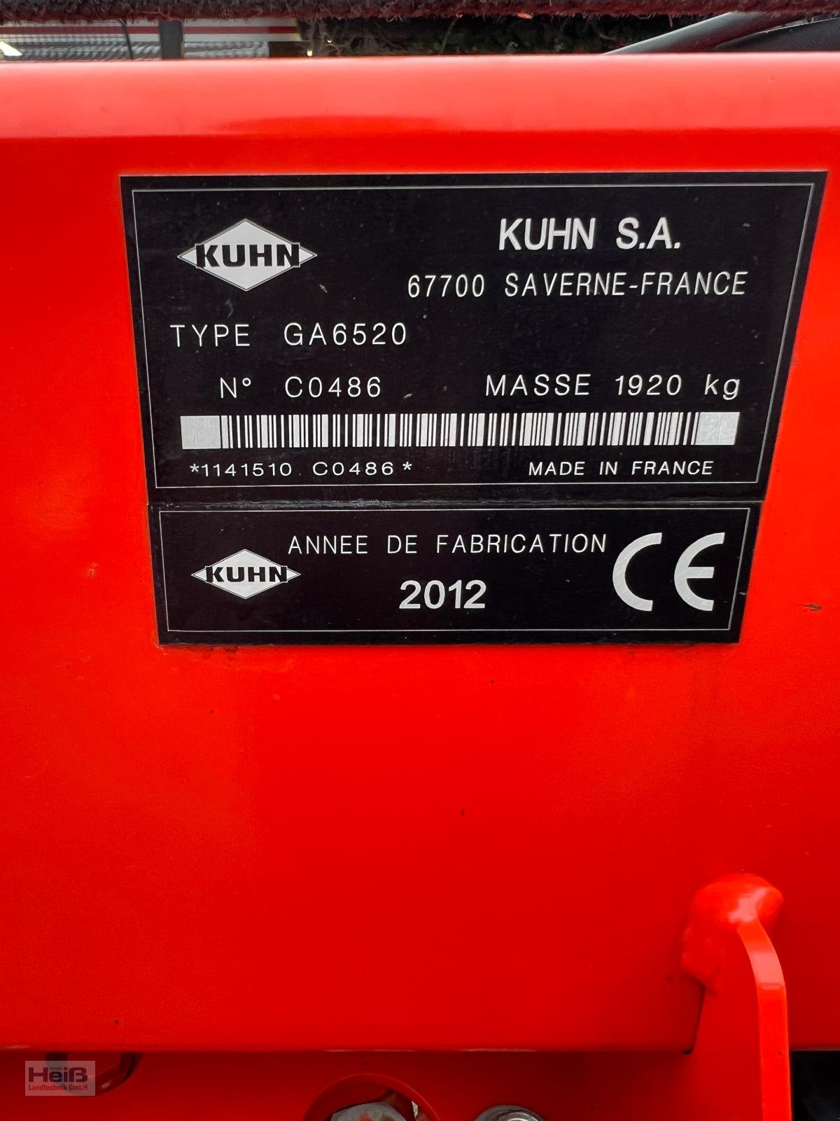 Schwader типа Kuhn GA 6520, Gebrauchtmaschine в Merkendorf (Фотография 14)