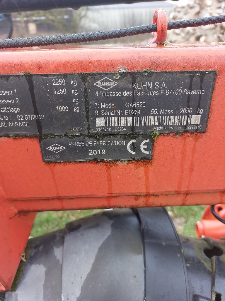 Schwader des Typs Kuhn GA 6620, Gebrauchtmaschine in BRAS SUR MEUSE (Bild 5)