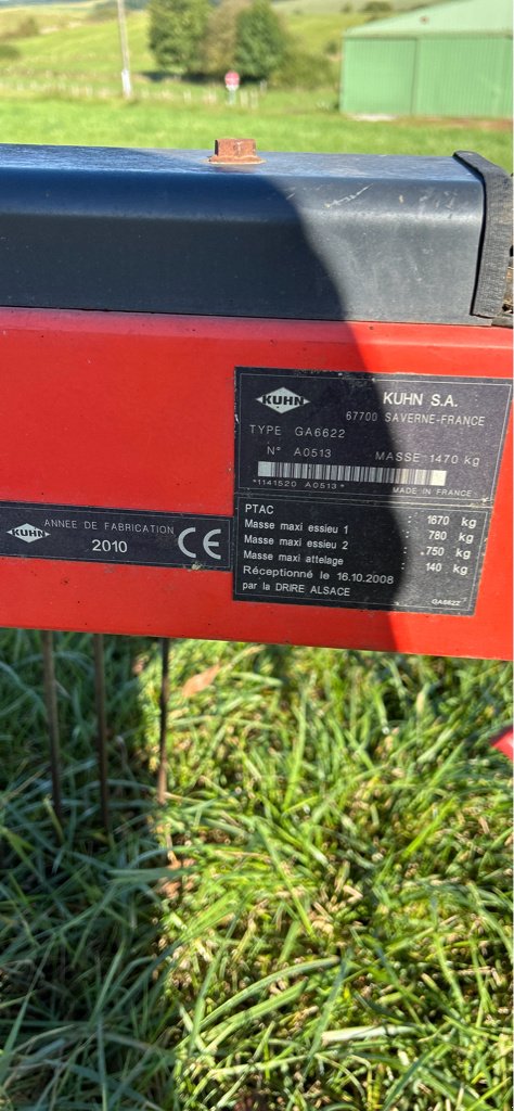 Schwader des Typs Kuhn GA 6622, Gebrauchtmaschine in DIFFENBACH-LES-HELLIMER (Bild 10)