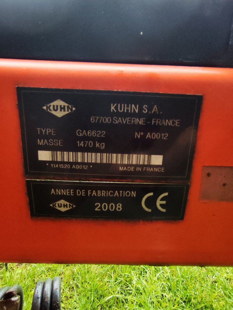 Schwader от тип Kuhn GA 6622, Gebrauchtmaschine в Calmont (Снимка 7)