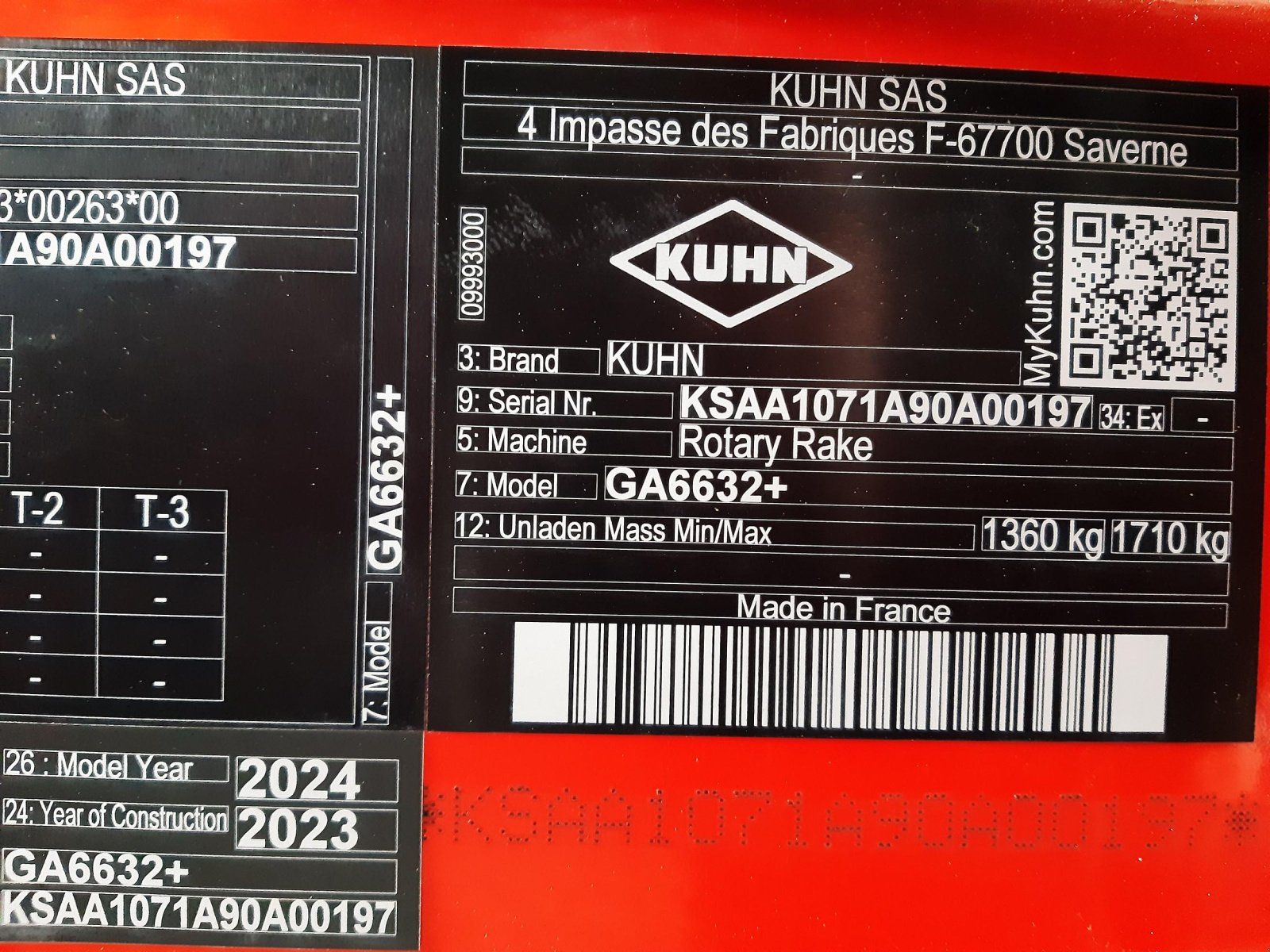 Schwader tipa Kuhn GA 6632+, Neumaschine u Aislingen (Slika 4)