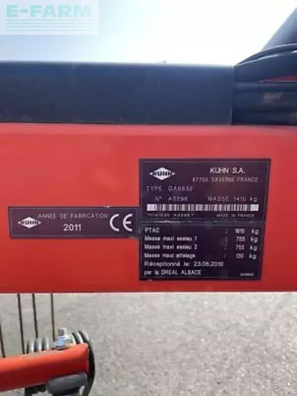 Schwader tipa Kuhn ga 6632 masterdrive, Gebrauchtmaschine u MONFERRAN (Slika 6)