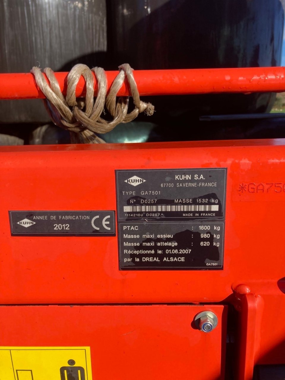 Schwader van het type Kuhn GA 7501, Gebrauchtmaschine in SAINT HILAIRE EN MORVAN (Foto 10)