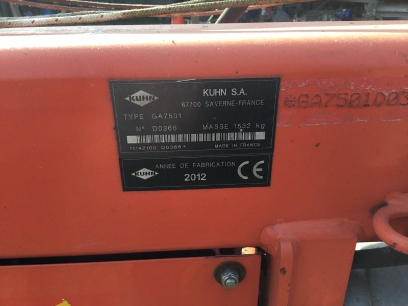 Schwader typu Kuhn GA 7501, Gebrauchtmaschine v Neubrandenburg (Obrázek 7)