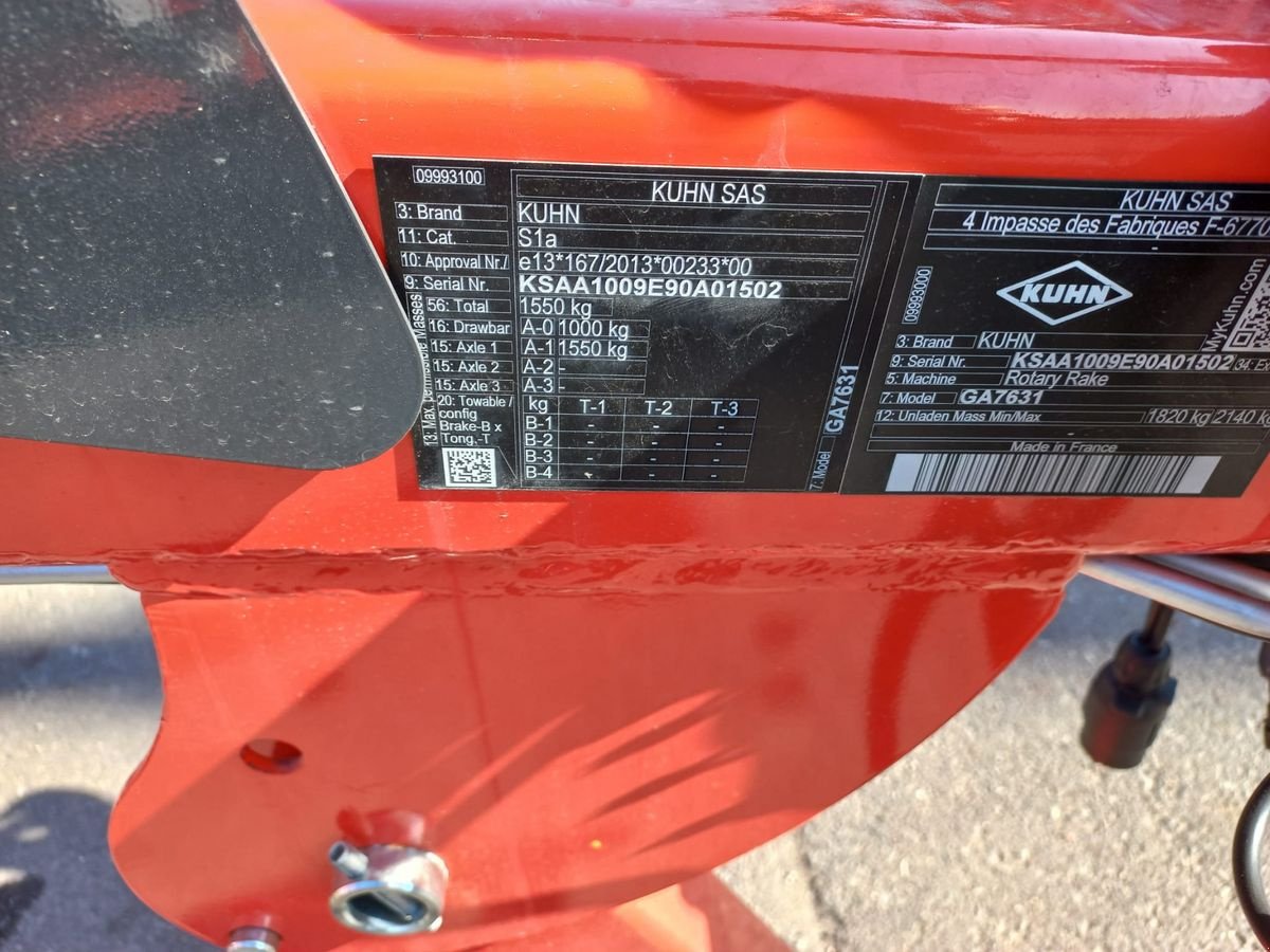 Schwader des Typs Kuhn GA 7631, Neumaschine in Göpfritz (Bild 4)