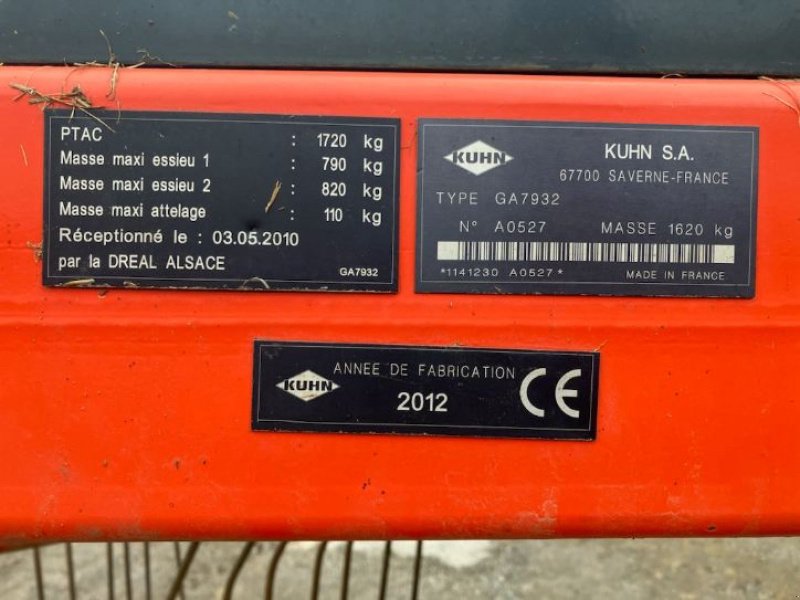 Schwader a típus Kuhn GA 7932, Gebrauchtmaschine ekkor: LIMEY-REMENAUVILLE (Kép 4)