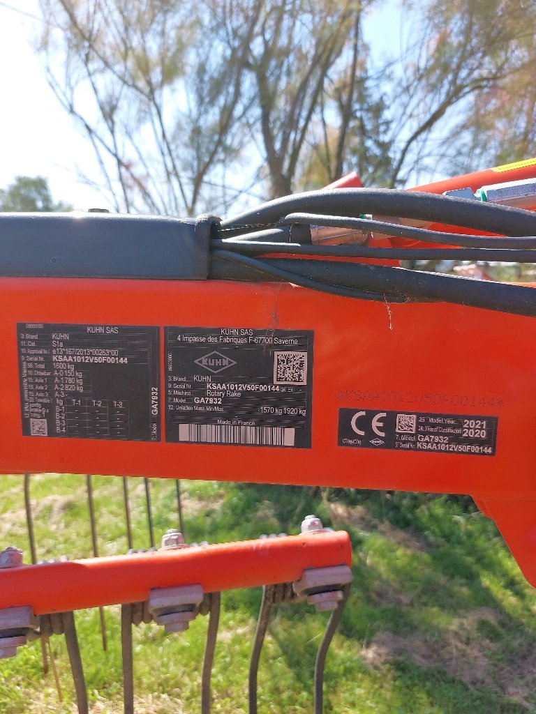 Schwader del tipo Kuhn GA 7932, Gebrauchtmaschine In DIFFENBACH-LES-HELLIMER (Immagine 7)