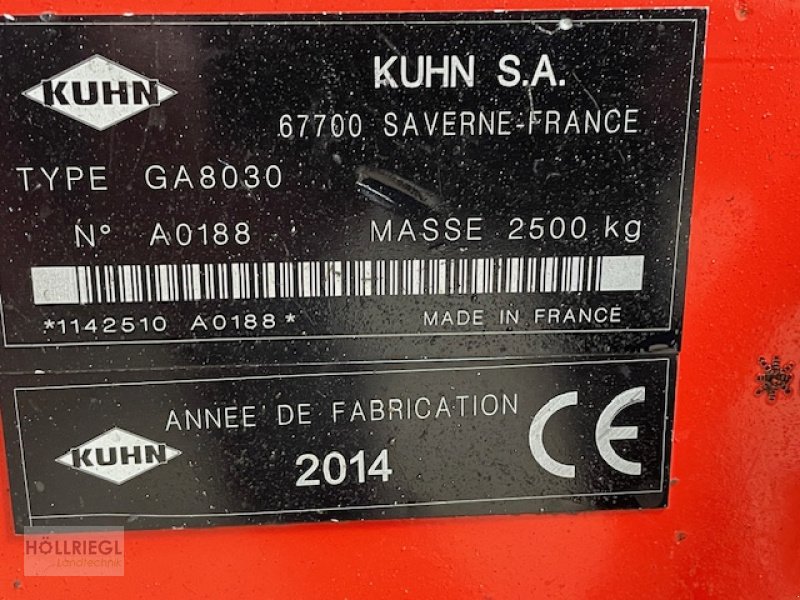Schwader a típus Kuhn GA 8030, Gebrauchtmaschine ekkor: Hohenburg (Kép 2)