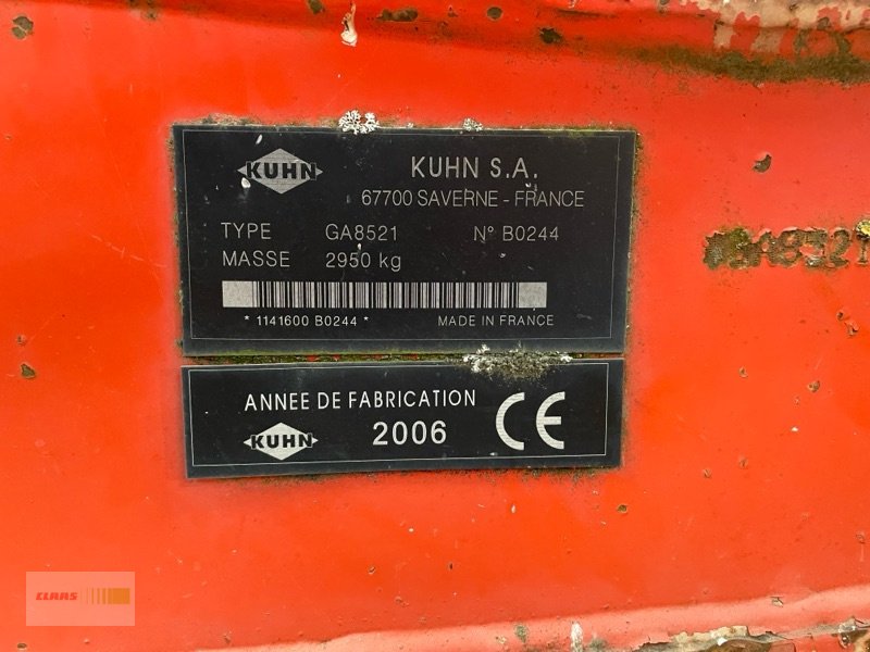 Schwader a típus Kuhn GA 8521, Gebrauchtmaschine ekkor: Berßel (Kép 12)