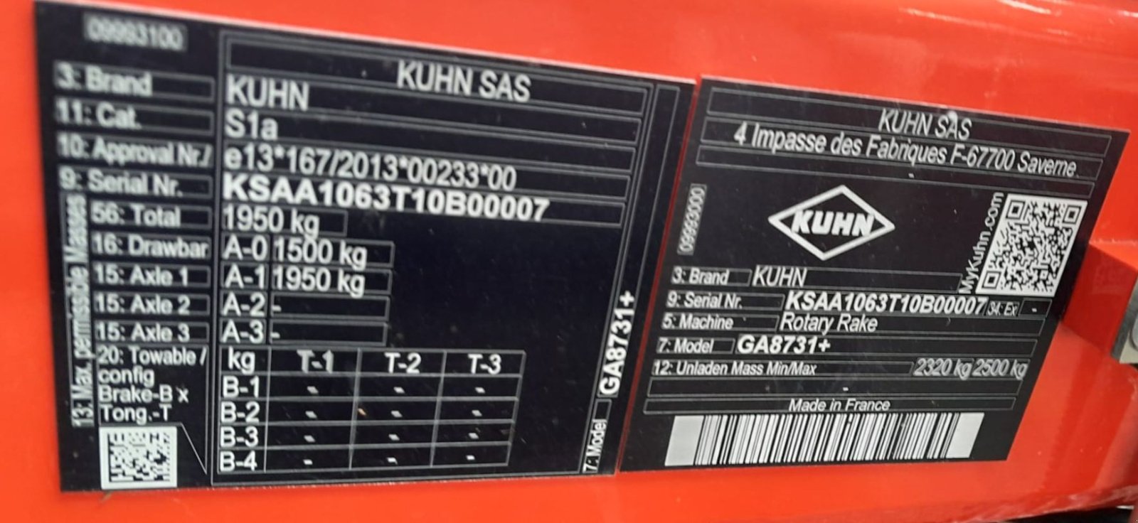 Schwader des Typs Kuhn GA 8731, Neumaschine in Bad Freienwalde (Bild 4)