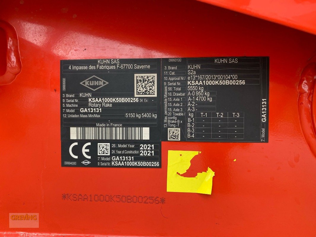Schwader του τύπου Kuhn GA13131, Gebrauchtmaschine σε Ahaus (Φωτογραφία 18)