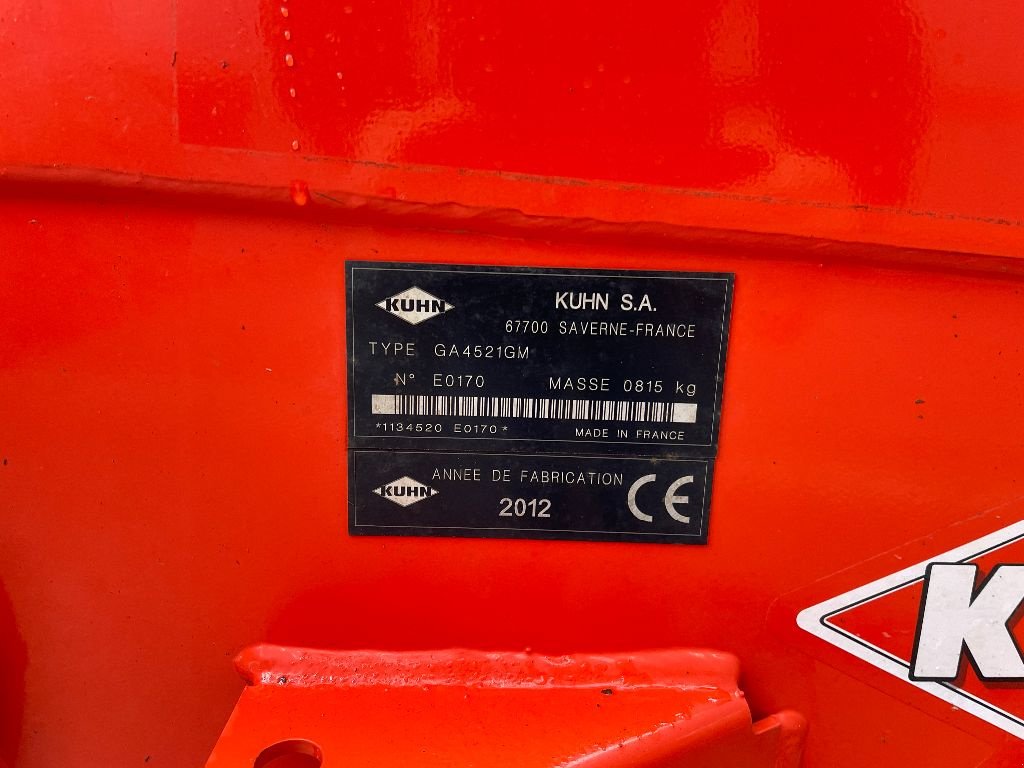 Schwader типа Kuhn GA4521, Gebrauchtmaschine в Noerdange (Фотография 7)