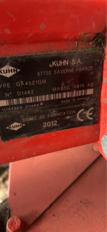 Schwader typu Kuhn GA4521GM, Gebrauchtmaschine v VERT TOULON (Obrázek 3)