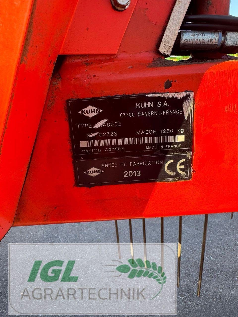 Schwader Türe ait Kuhn GA6002, Gebrauchtmaschine içinde Nabburg (resim 3)