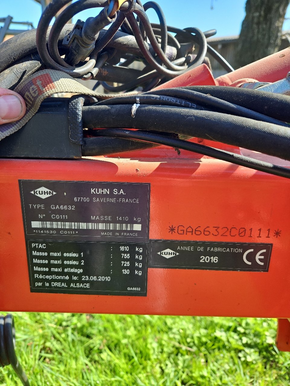 Schwader του τύπου Kuhn GA6632 masterdrive, Gebrauchtmaschine σε MANDRES-SUR-VAIR (Φωτογραφία 7)